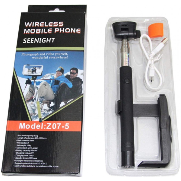 BLUETOOTH SELFIE STICK, MUSTA THT-031+