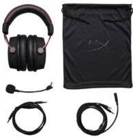 Alternative view of HyperX Cloud Alpha -pelikuulokemikrofoni, musta punainen