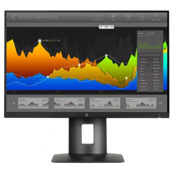 HP Z24NF 24IN BLACK EU+DP Cable näyttö. 12kk takuu, tehdaskunnostettu