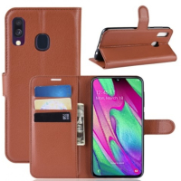 Samsung A40 suojakotelo Litch ruskea