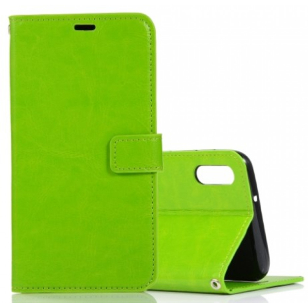 Galaxy A10 Vihreä Case with Holder & Card Slots & Wallet & Photo Frame