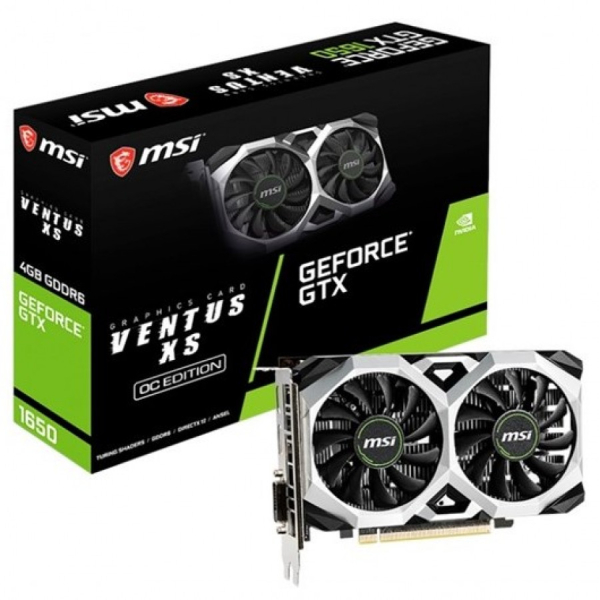MSI GeForce GTX 1650 D6 VENTUS XS OC -näytönohjain, 4GB GDDR6 PCI-E 3.0, DVI/HDMI/DP