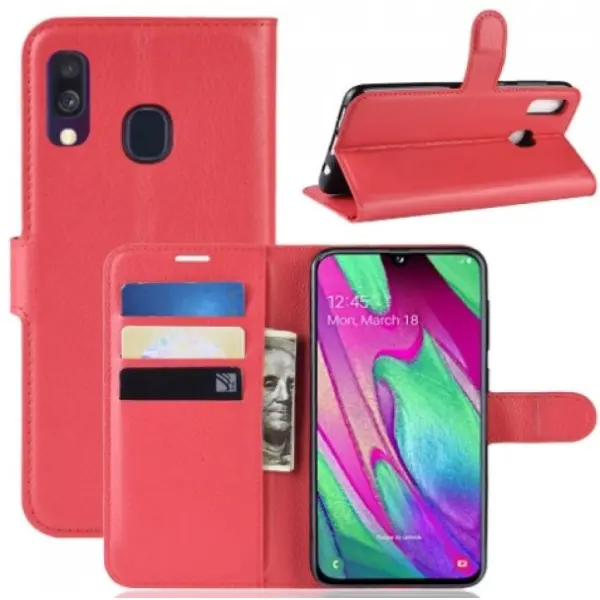 Samsung A40 suojakotelo Litch punainen