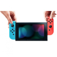 Käytetty Nintendo Switch 2019 pelikonsoli + Joy-Con ohjaimet (sininen/punainen), takuu 1kk