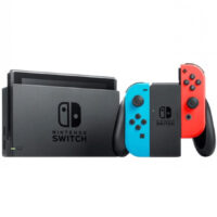 Alternative view of Käytetty Nintendo Switch 2019 pelikonsoli + Joy-Con ohjaimet (sininen/punainen), takuu 1kk