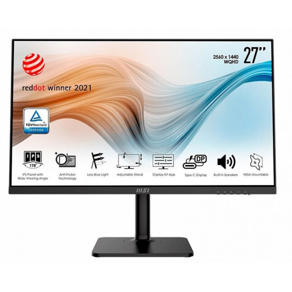 MSI MD271QP 27" NÄYTTÖ DisplayPort-, HDMI- ja Type-C 2560 x 1440 (QHD)