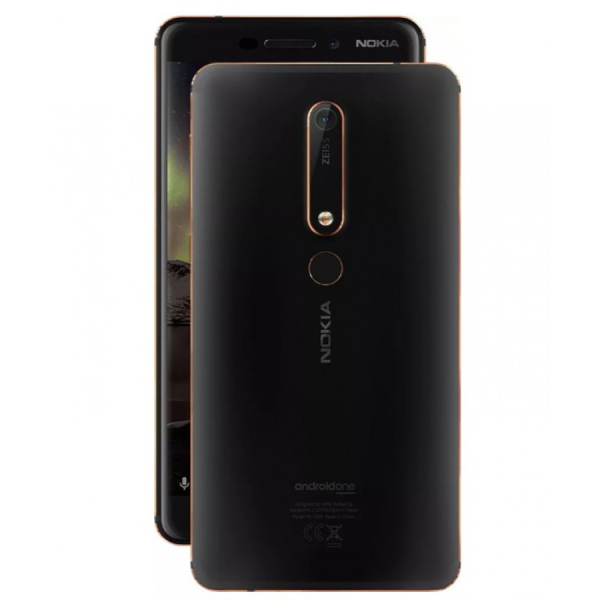 Nokia 6.1 32Gb/3 musta käytetty takuu 1kk