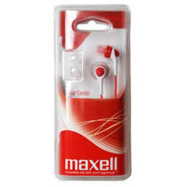 Maxell nappikuulokkeet punainen/valkoinen