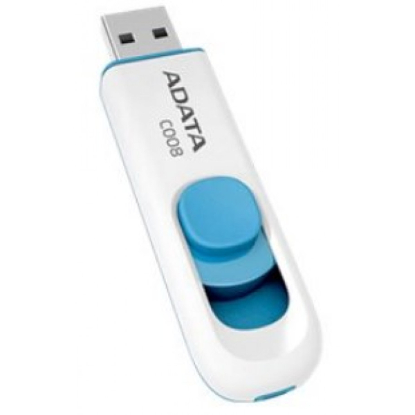 ADATA 32GB USB Stick C008 Slider USB 2.0 white blue