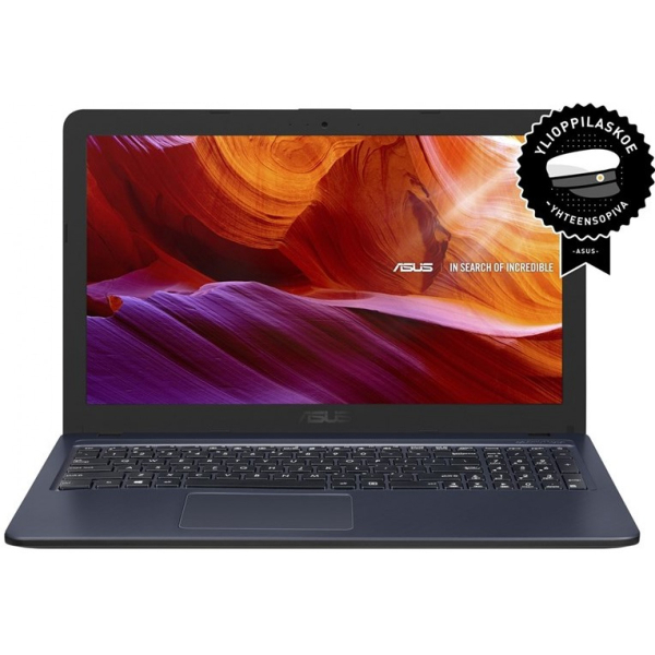 Asus i3-6006U, 4GB DDR4, 256GB SSD, 15,6" FullHD, R543UA, kannettava tietokone, Star Gray