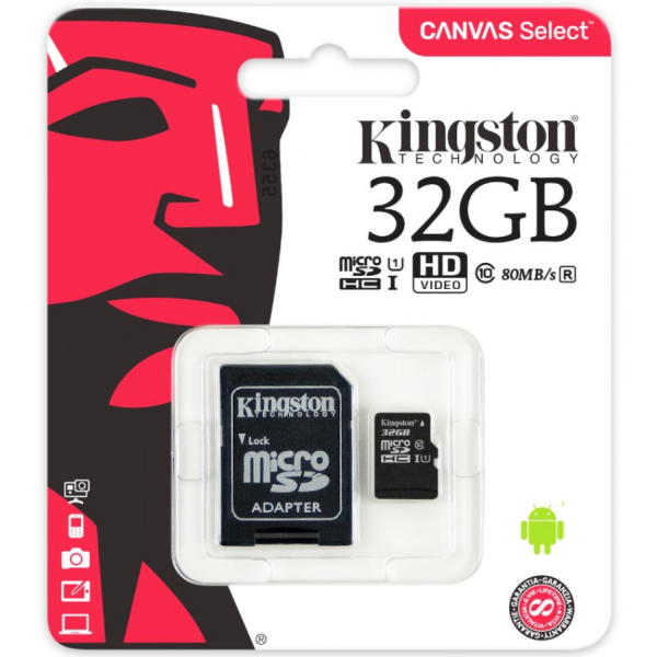 Kingston 32GB MicroSD muistikortti Class 10