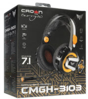 Alternative view of Pelikuulokkeet 7.1 USB CMGH-3103 PC CrownMicro Oranssi LED