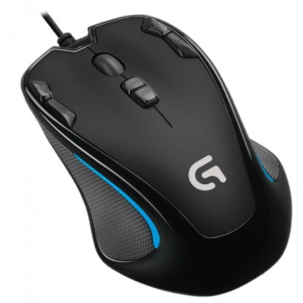 Logitech G300S 2500DPI USB Hiiri 9-näppäintä, Makro ohjelmointi, 7 värin LED