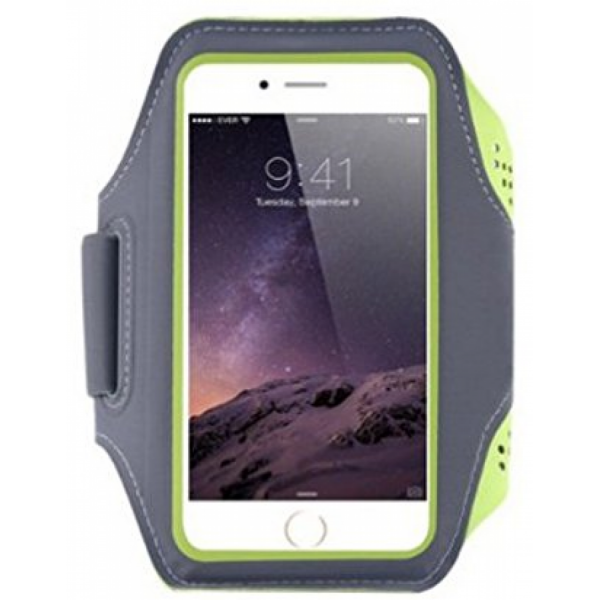 Käsivarsiremmi Yleismalli 4,3" - 5,1" Musta / Vihreä