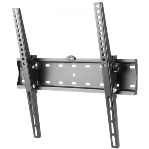 DELTACO kallistettava 32" - 55" näytön seinäkiinnike, maks. 40 kg, VESA 200 x 200 - 400 x 400, ohut malli, vesivaaka, musta