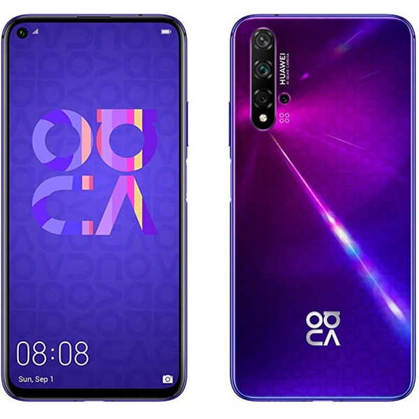 Käytetty HUAWEI NOVA 5T 6/128GB violetti, takuu 1kk
