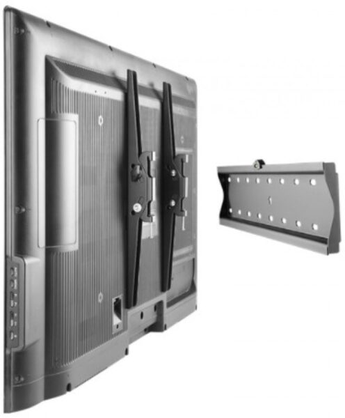 DELTACO kallistettava 32" - 55" näytön seinäkiinnike, maks. 40 kg, VESA 200 x 200 - 400 x 400, ohut malli, vesivaaka, musta - Image 2