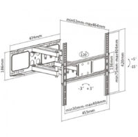 Alternative view of DELTACO näytön seinäteline, 32" - 55", maks. 40kg, kallistus, kääntäminen, VESA, musta