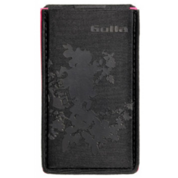 Golla Puhelinpussi Mini Musta/Pinkki Kuvioitu