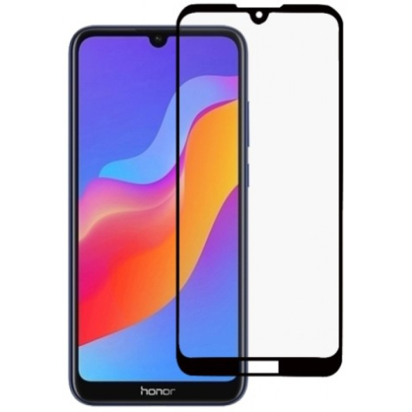 Honor 8A / Huawei Y6 2019 0.3mm 9H 2.5D musta reunus panssarilasi
