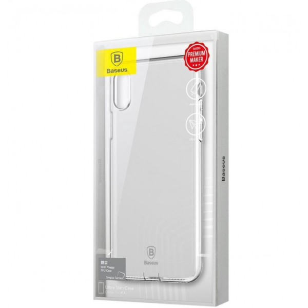 Apple iphone X / iphone XS läpinäkyvä suojakuori, Baseus