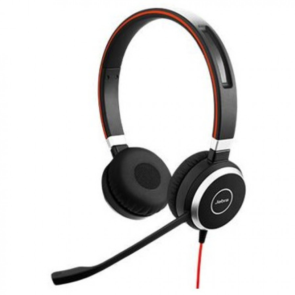 Jabra Evolve 40 MS Stereo, 3.5mm tai USB, sankakuulokkeet mikrofonilla, kiirevalo, musta/hopea