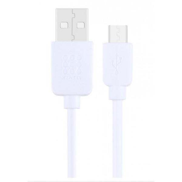 1M USB-A MicroUSB johto Valkoinen HW
