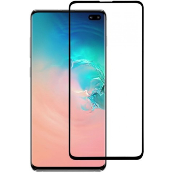 Samsung galaxy S10 plus 9H 2.5D musta reunus panssarilasi