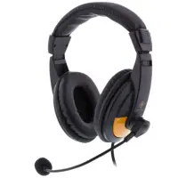 GAMING kuulokemikrofoni pelaajille, stereoääni, 2x3.5mm liitin, 20 Hz - 20 kHz, 32 Ω, musta, DELTACO GAM-012