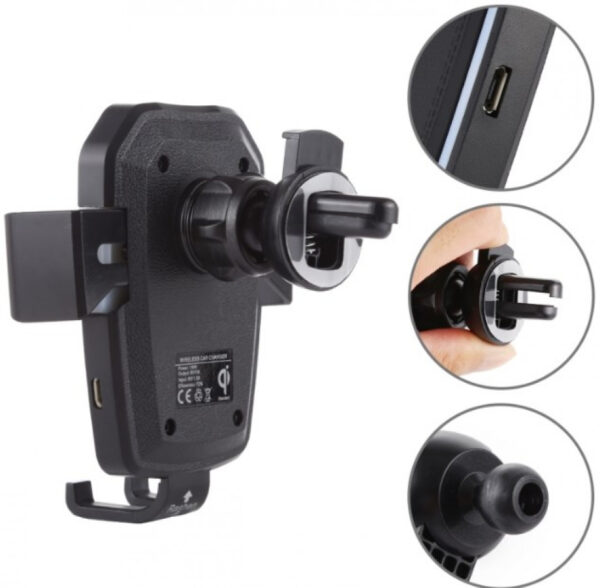 10W QI Autoteline Langaton lataus K81 Imukuppi + ritiläkiinnitys - Image 2