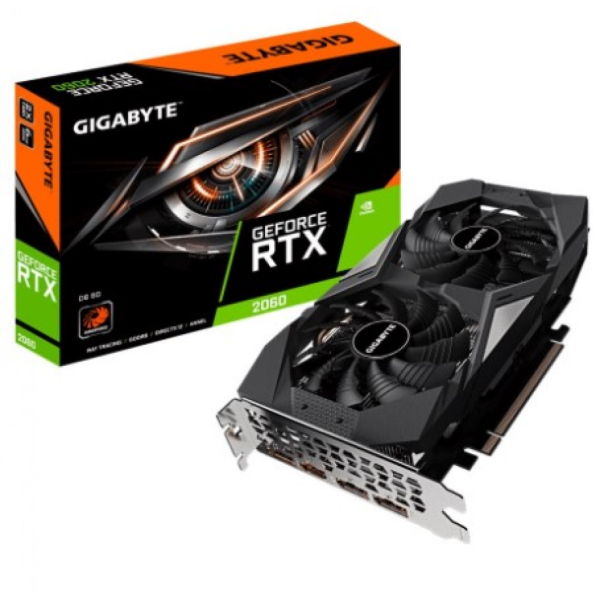 Gigabyte GeForce RTX 2060 D6 6G - Graphics card - 6 GB GDDR6 - PCIe 3.0 x16 - HDMI, 3 x DisplayPort