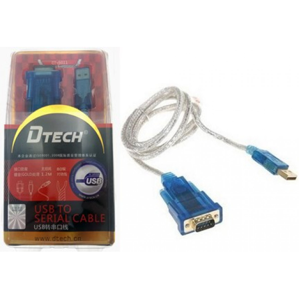 DTECH DT-5011 USB TO RS-232 ADAPTER, UART-piirisarja, 1.2m