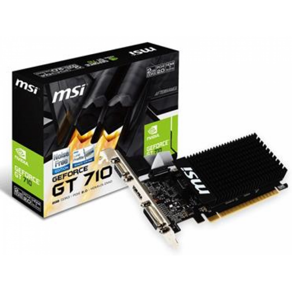 Inno3D Nvidia GeForce GT 710 2GB DDR3 LP Low Profile näytönohjain HDMI DVI VGA Single Slot