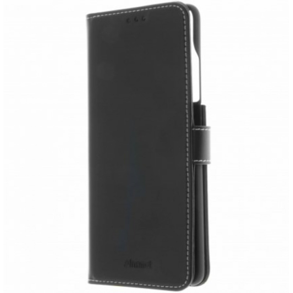 Insmat Samsung S21 Ultra, musta, aitoa nahkaa oleva puhelimen suojakotelo
