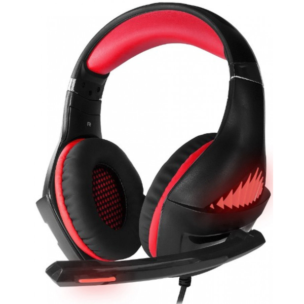 Pelikuulokkeet 7.1 USB Punainen LED PC CrownMicro CMGH-2100