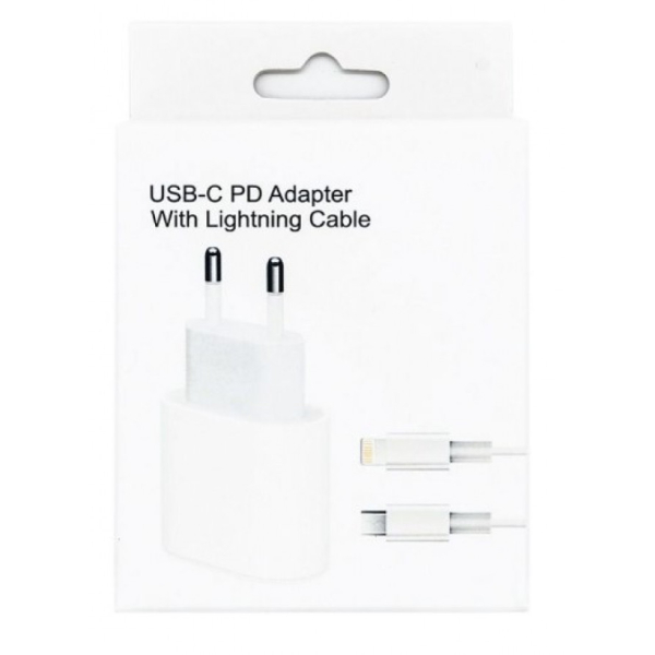 Smartte 20W USB-C seinälaturi & 1m USB-C Lightning kaapeli, Apple iPhone 14, 13, 12, 11 jne yhteensopiva, PD 3.0/2.0, QC 4.0/3.0