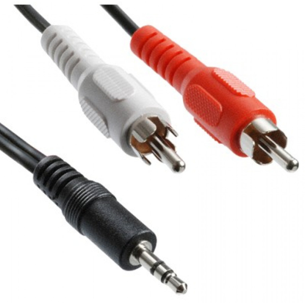 Smartte 5m 3.5mm stereo -> 2kpl RCA uros, audiokaapeli
