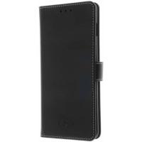 Samsung S10+ musta suojakotelo, aitoa nahkaa, Insmat EXCLUSIVE FLIP CASE