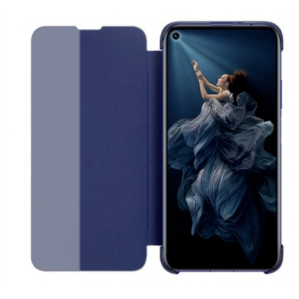 Honor 20 Pu Smart View Flip Cover Blue alkuperäinen