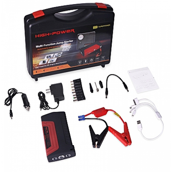 Auton apukäynnistin musta/punainen 12V 16800mAh