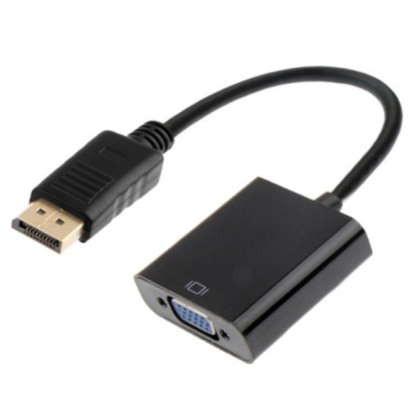 Smartte DisplayPort uros - VGA Naaras Adapterijohto, musta