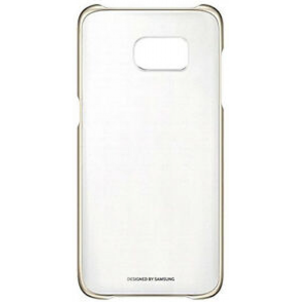 Samsung S7 edge clear cover suojakuori kultainen