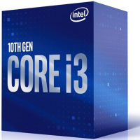 Intel Core i3-10100F CPU - 4 ydintä 3.6 GHz - Intel LGA1200 - prosessori. Sisältää tuulettimen. Vaaditaan erillinen näytönohjain.