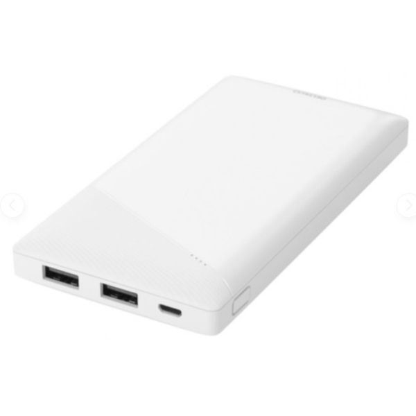 DELTACO power bank 10 000 mAh, 2x USB-A, Micro USB, safety features