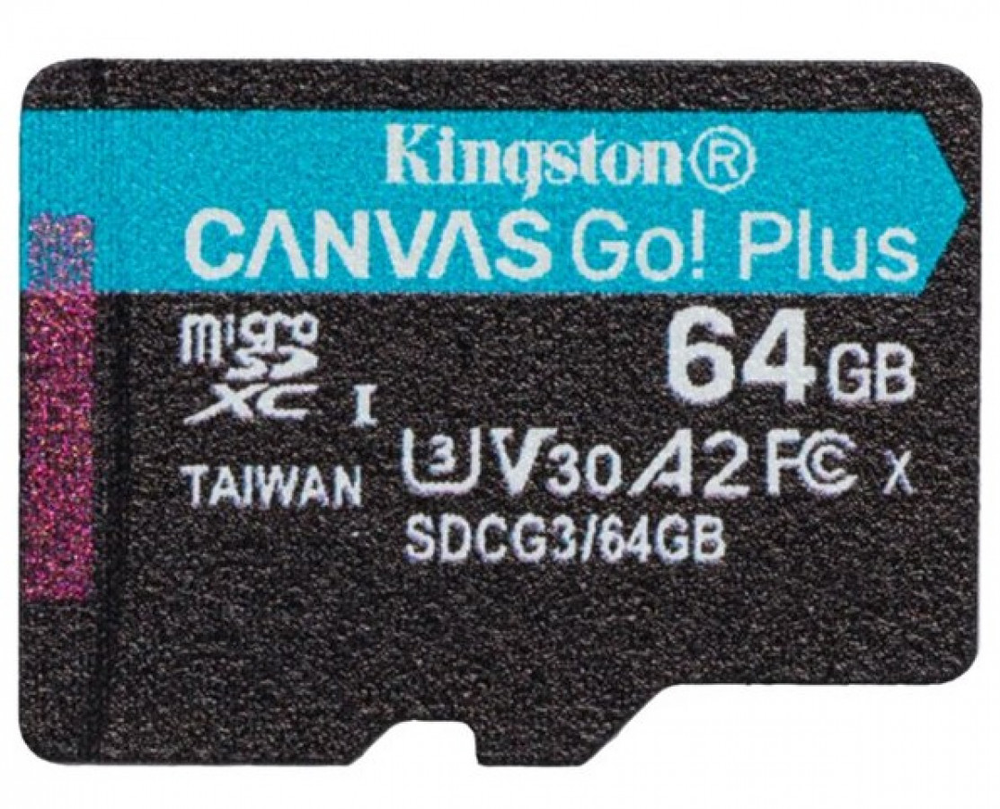 KINGSTON 64GB 170R/70W microSDXC Canvas Go Plus A2 U3 V30