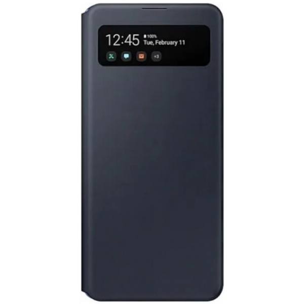 Samsung alkuperäinen S View Wallet Läppäkansi matkapuhelimelle, musta malliin A41