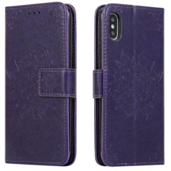 Apple Iphone XS Max suojakotelo kukkakuviolla violetti