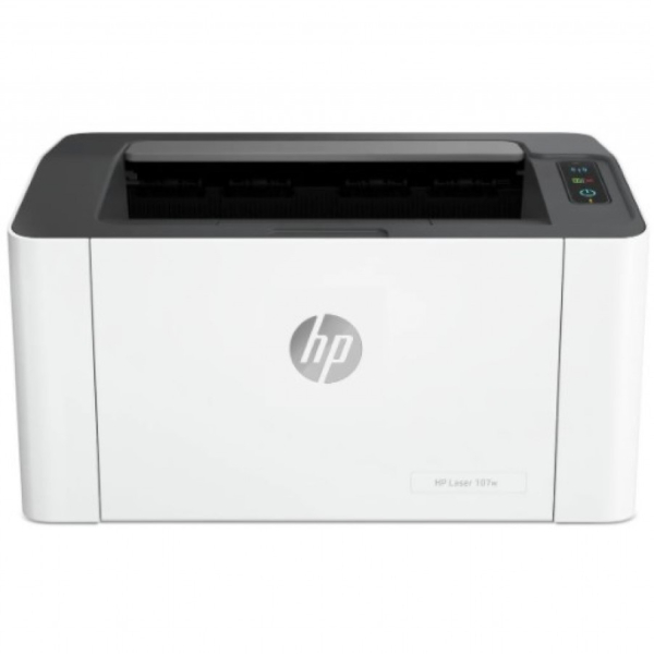 HP 107w langaton + USB mustaväri A4 lasertulostin, 1200 x 1200 pistettä/tuuma - jopa 20 sivua/min - kapasiteetti: 150 arkkia - USB 2.0, Wi-Fi(n)