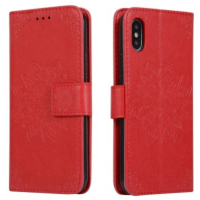 Apple Iphone XS Max suojakotelo kukkakuviolla punainen