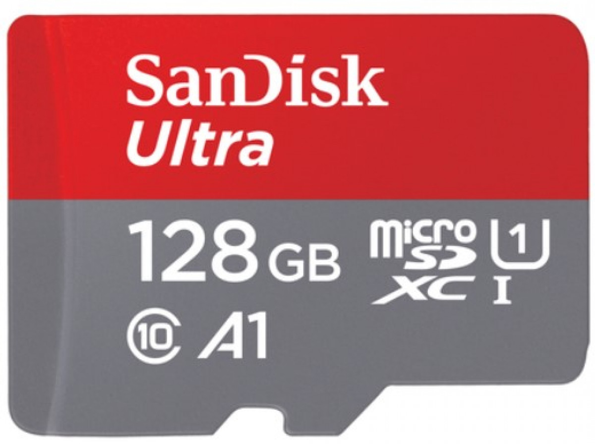 SanDisk 128 Gt Ultra, UHS-I Class 10 MicroSDXC -muistikortti + SD-adapteri